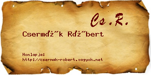 Csermák Róbert névjegykártya