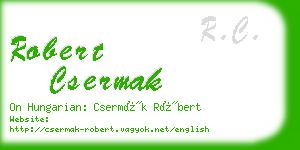 robert csermak business card